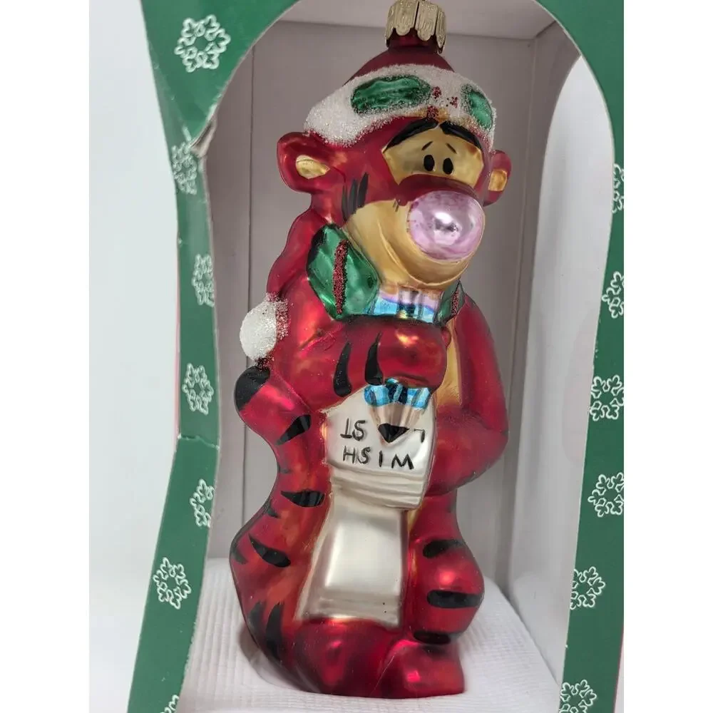 Winnie the Pooh TIGGER European Hand Blown Glass Christmas Ornament W/box